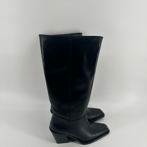 NWT Massimo Dutti black leather boots size 9/40 - Picture 3 of 5